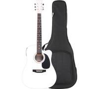 Classic Cantabile WS-10WH-CE Chitarra Western bianca con pickup Set