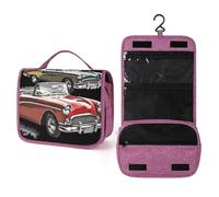 Classic Car Roadsters Old Fashioned Toiletry Bag Hanging Travel Makeup Pouch per le donne Borse per il trucco di grande capacità per il bagno