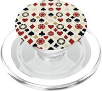 Classic Card Suit e Dadi Icons con Chip Circles Motif Art PopSockets PopGrip per MagSafe