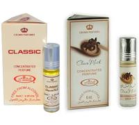 Classic&Choco - Olio profumato concentrato, roll-on, 6 ml, confezione da 2, lunga durata, senza alcol, per uomini e donne, fragranza ricca di cioccolato e orientale