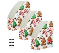 Classic Christmas - Organizer per documenti con etichette, colore: Bianco
