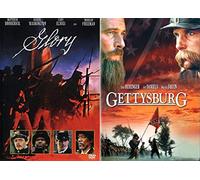 Classic Civil War Dramas: Glory + Gettysburg 2 DVD Combo American Civil War History Denzel