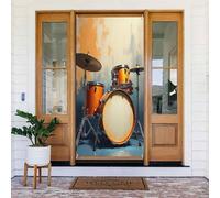 Classic Classy Drum Print No.5 Coperture decorative per porte, decorazioni per interni ed esterni, primavera, estate, autunno, inverno, Halloween, Natale, decorazioni per la casa