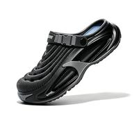 Classic Clog for Men & Women, Breathable Platform Clogs with Cushioned Eva Sole for Pool Garden Indoor Outdoor (Black,36)