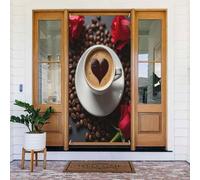 Classic Coffee Love Print No.28 Coperture decorative per porte, decorazioni per interni ed esterni, primavera, estate, autunno, inverno, Halloween, Natale, decorazioni per la casa