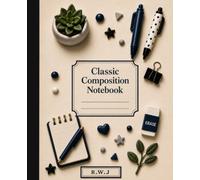 Classic Composition Notebook: Wide Ruled Paper, 7.5" x 9.25", 100 Sheets, Perfect for School, Home & Office
