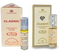 Classic & Diamond Concentrated Perfume Oil Roll-On (6ml x 2 Combo Pack) | Alcohol-Free Long Lasting Arabic Attar for Men & Women | Floral, Sweet, Musky Unisex Perfume