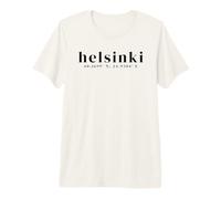 Classic Finland Travel Coordinates - Helsinki Maglietta Premium