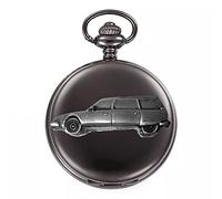 Classic French CX Estate ref49 effetto peltro su una cassa nera lucida regalo orologio da tasca al quarzo orologio fob