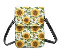 Classic Girasole Una Stampa Piccola Crossbody Borse per le Donne, Piccole Borse In Pelle Cellulare Cross Body Bag
