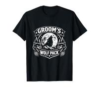 Classic Groom's Wolf Pack Groomsmen Crew Party Friendship Maglietta