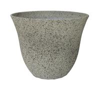 Classic Home and Garden Honeysuckle Resin Planters - Lightweight Indoor & Outdoor Plant Pots - UV-Resistant Plastic Flower Pots - Pot Planters for Flowers & Herbs (15" Stone)