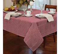 Classic Home Store Alan Symonds Tovaglia a quadretti rossa 152,4 cm rotonda