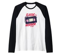 Classic Horror Story VHS Tape Maglia con Maniche Raglan