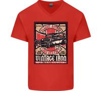 Classic Hotrod Vintage Iron Hot Rod Dragster Maglietta In Cotone A V Per Uomo