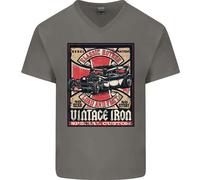 Classic Hotrod Vintage Iron Hot Rod Dragster Maglietta In Cotone A V Per Uomo