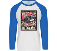 Classic Hotrod Vintage Iron Hot Rod Dragster Uomo L/S Baseball T-Shirt