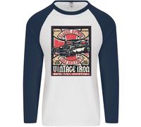 Classic Hotrod Vintage Iron Hot Rod Dragster Uomo L/S Baseball T-Shirt