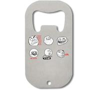Classic Internet Meme Faces Compilation - Apribottiglie in acciaio INOX, colore: Argento