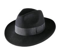 Classic Italy - Cappello Fedora Feltro Ripiegabile Idrorepellente Tesa Larga Classic Fedora - Size 54 cm - Noir