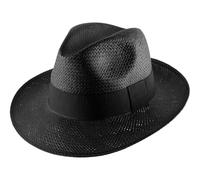 Classic Italy - Cappello Panama Classic Wide Straw - Size 63 cm - Noir