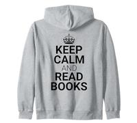 Classic Keep Calm And Read Books - Book Lover Reader Felpa con Cappuccio