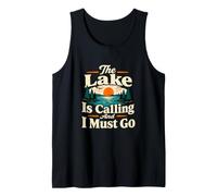 Classic Lake Life Fishing Camping Il Lago Chiama e io Canotta