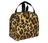 Classic Leopard Print Borsa Termica Riutilizzabile Borsa Pranzo Interno In Alluminio Borse Termica Per Scuola Uomo Palestra 22X20X13Cm