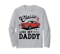 Classic Like My Daddy Retro Car Meme Design Maglia a Manica