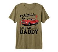 Classic Like My Daddy Retro Car Meme Design Maglietta Premium