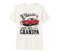 Classic Like My Grandpa Retro Car Meme Design Maglietta Premium