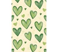 Classic Lined Notebook with green heart cover: 6x9 Inch Journal | 100 Pages | Simple, Elegant, and Perfect for Everyday Writing