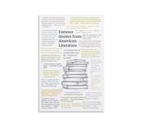 Classic Literature Quotes Poster Inspirational Book Sayings Educational Wall-Art for English Classroom Library Reading Room Decor(Unframed,12x18inch(30x45cm))