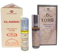 Classic & Lord Concentrated Perfume Oil Roll-On Combo Pack of 2 (6ml Each) | Long Lasting Alcohol-Free Attar for Men & Women