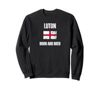 Classic Luton Born And Bred England Flag Uomini Donne Bambini Felpa