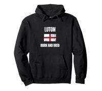 Classic Luton Born And Bred England Flag Uomini Donne Bambini Felpa con Cappuccio