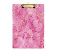 Classic Marble Fluorescente Rosa Oro Appunti Plastica Infrangibile per Allenatori di Softball Appunti Insegnante Dimensioni 9 x 12.5 Tabla para escribir con Clip