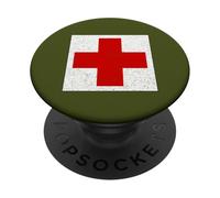CLASSIC MEDIC SIMBOLO DI PRIMO SOCCORSO Esercito Medico Combattimento Medico Specialista PopSockets PopGrip Adesivo