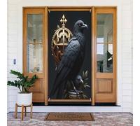 Classic Modern Crow Print No.27 - Coperture decorative per porte, striscioni per interni ed esterni, primavera, estate, autunno, inverno, Halloween, Natale, decorazioni per la casa