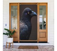 Classic Modern Crow Print No.77 - Coperture decorative per porte, striscioni per interni ed esterni, primavera, estate, autunno, inverno, Halloween, Natale, decorazioni per la casa