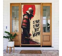 Classic Modern Samurai Stampa No.18 Coperture decorative per porte, striscione decorativo per interni/esterni, primavera, estate, autunno, inverno, Halloween, Natale, decorazioni per la casa