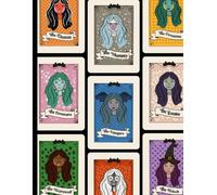 Classic Monster Tarot Notebook: Hand Drawn Tarot Inspired Monster Art, 150 Lined Pages, 8.5x11 Inches: Gothic Horror Stationary Featuring Reimagined Illustrations of Classic Monsters