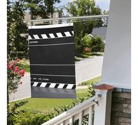 Classic Movie Clapboard Bandiera nera 0,6 x 0,9 m per esterni interni primavera estate autunno inverno bandiere da giardino con occhiello verticale su entrambi i lati bandiere per decorazioni da