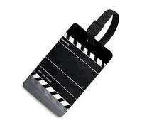 Classic Movie Clapboard Black Baggage Card Holder per valigie con scudo per la privacy Borsa da viaggio Tag ID Tag per uomini e donne borsa zaino nero stile