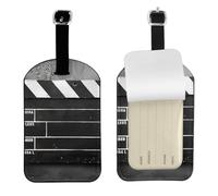 Classic Movie Clapboard - Etichette per borse con stampa nera, 10,9 x 7,9 cm, accessorio essenziale da viaggio