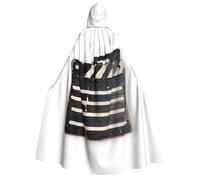 Classic Movie Clapboard nero stampa unisex adulto con cappuccio comodo mantello Cosplay costume Halloween Natale Carnevale
