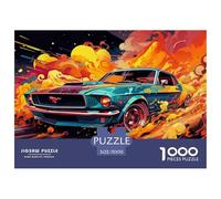 Classic Muscle Car Precise Cut Pieces Ideal for Stress Reduction, Mental Calmness And Enjoying Leisure Moments 70x50cm/1000pcs