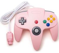 Classic N64 Controller, Retro N64 Wired Joystick Ricambio Gamepad Controller per N64 Sistema Videogiochi Console Rosa