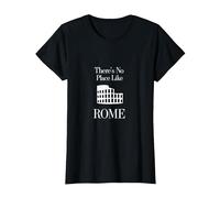 Classic Non c'è Posto Come Roma - Love for Italy Travel Maglietta, Donna, Nero, 3XL