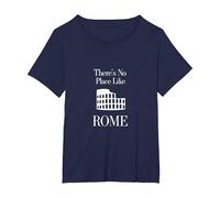 Classic Non c'è Posto Come Roma - Love for Italy Travel Maglietta, Donna Plus-Size, Navy, 6X